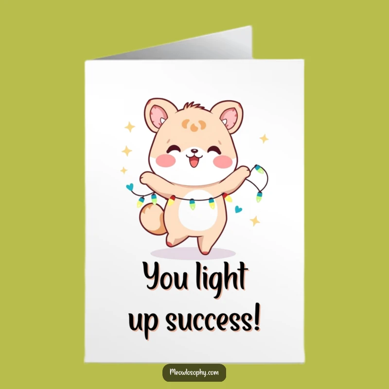 Free Printable Fairy Light Congrats Card: Joyful Downloadable for Sparkling Achievements!