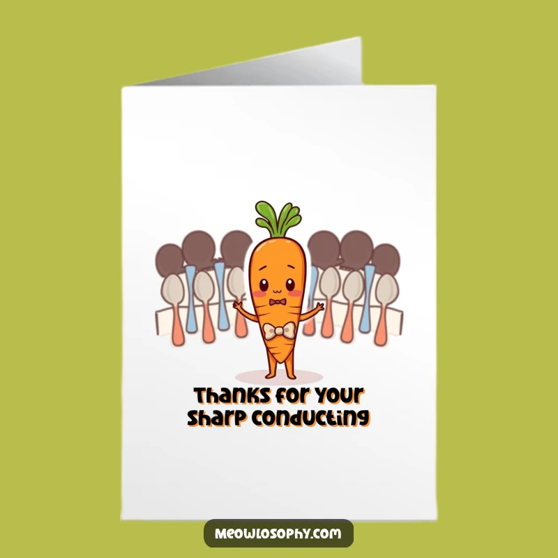 Free Printable Carrot Conductor Thank You Card - Whimsical Downloadable Gratitude!