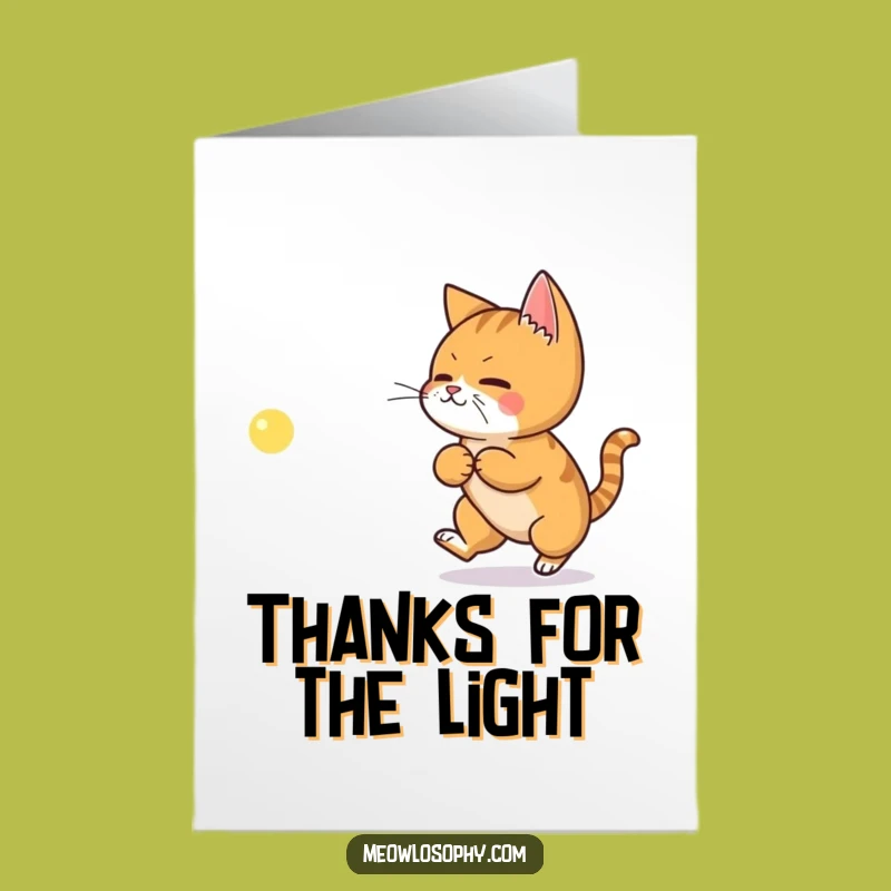 Free Printable Thank You Card: Cat Laser Symbol Thankful Download