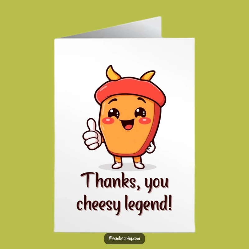 Free Printable Thank You Card: Kawaii Fajita Says Thanks, Funny Downloadable