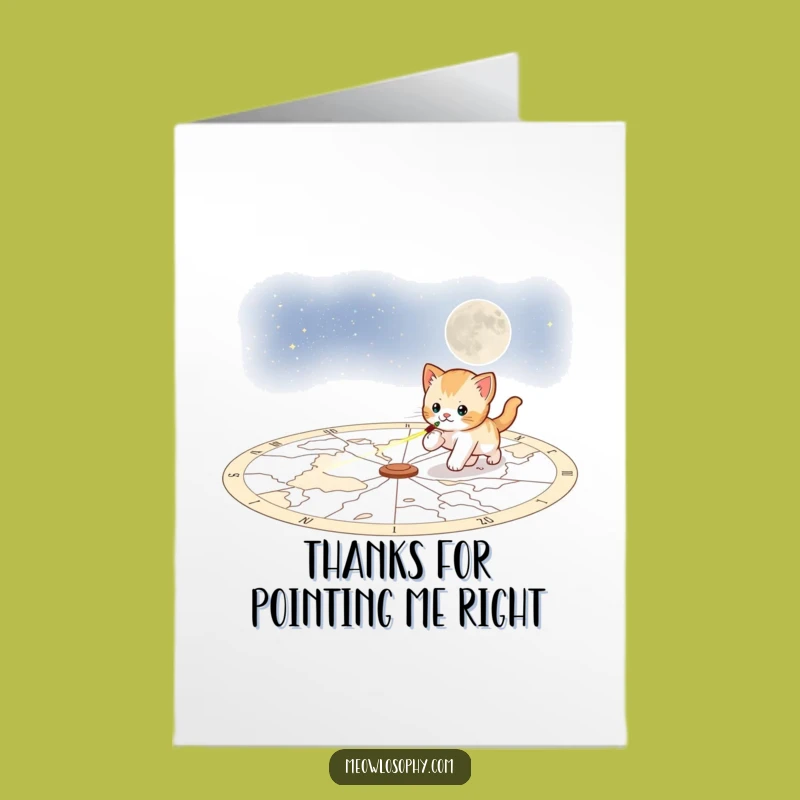 Free Printable Thank You Card: Playful Kitten, Star Chasing, Downloadable DIY Gift
