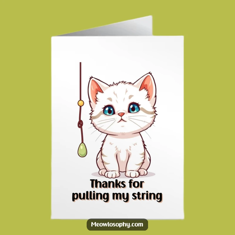 Free Printable Thank You Card: Curious Kitten, Thoughtful Design, Downloadable DIY Gift