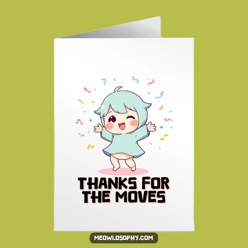 Free Printable Silly Dance Thank You Card: Streamer Downloadable Thanks