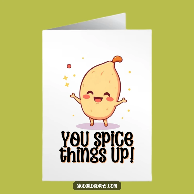 Free Printable Thank You Card: Sparkly Fajita Spice Saying Thanks with Shimmer, a Downloadable