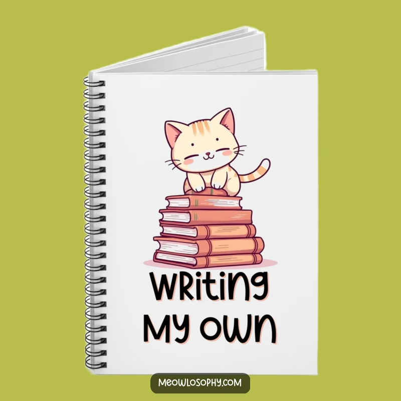 Funny Book Cat Notebook: Feline Scholar Balancing Journal Gift