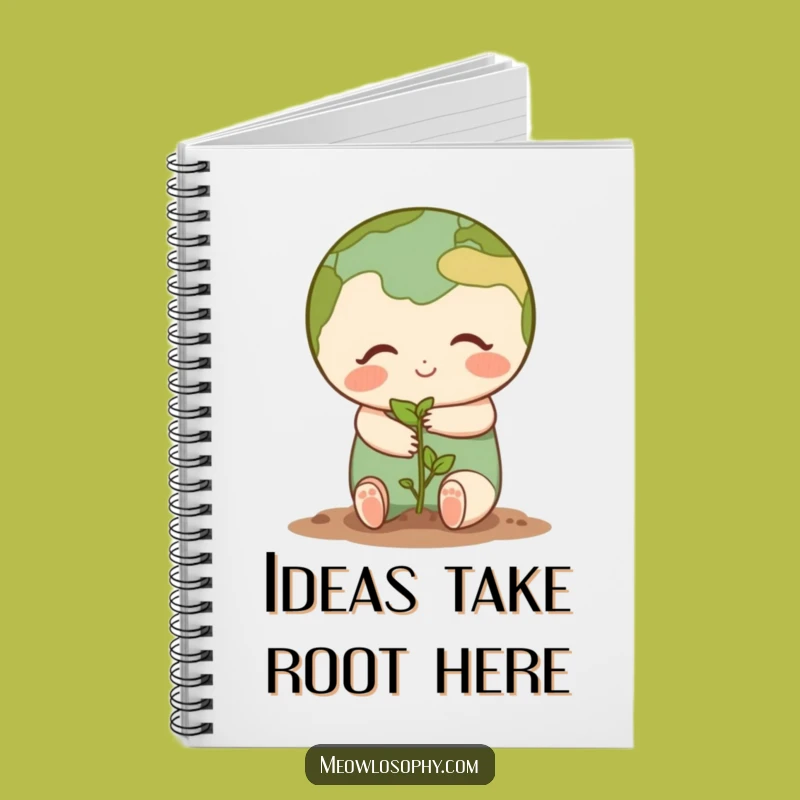 Funny Earth Seedling Hug Notebook - Heartfelt Journal & Hilarious Gift