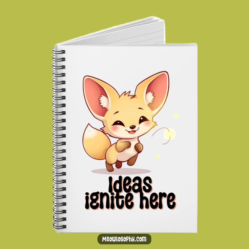 Funny Fennec Fox Firefly Chase Notebook: Capture Dreams with Whimsical Inspiration