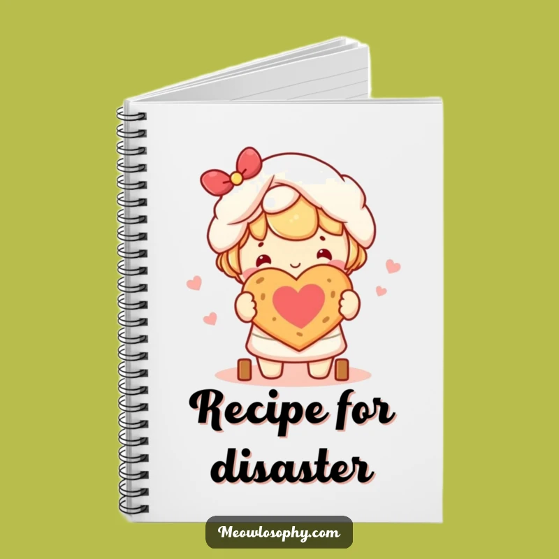 Funny Kawaii Baker Notebook: Heart Bread Journal, Cute Gift for Ideas