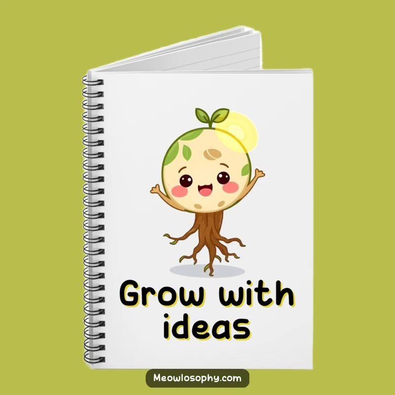 Funny Earth Roots Dancing Notebook - Jot Down Eco Ideas