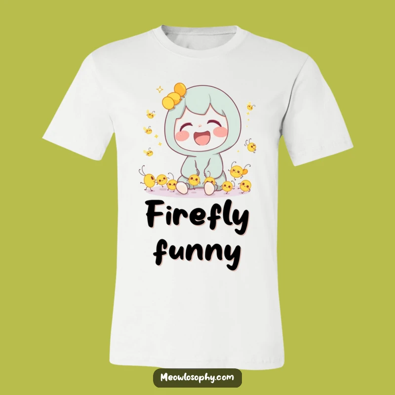 Funny Firefly Laugh T-Shirt: Cute Character & Dancing Lights for a Hilarious Gift