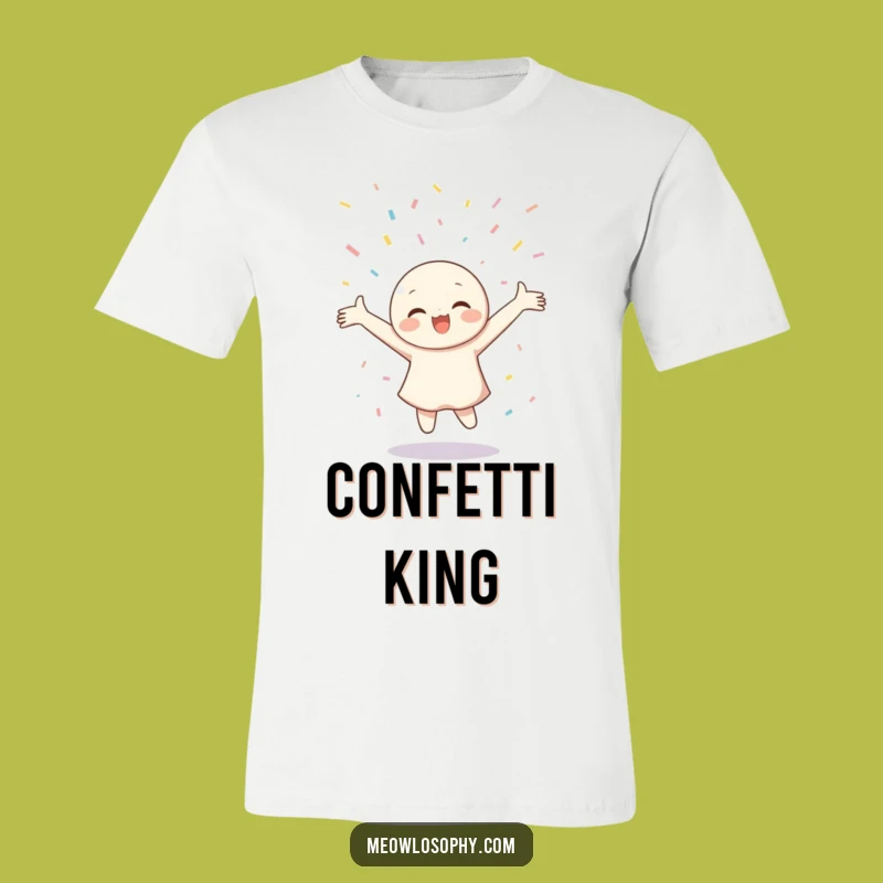 Funny Joyful Twirling T-Shirt: Confetti Shower Fun for a Hilarious Gift