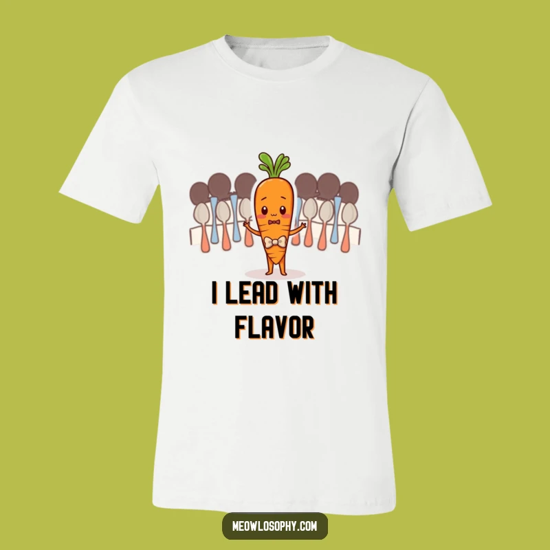 Funny Shy Carrot Conducting Spoons T-Shirt - Whimsical and Hilarious Outfit