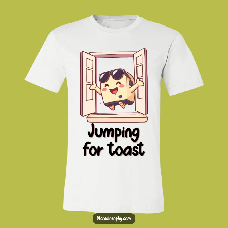 Funny Toaster Jump T-Shirt: Hilarious Escape Tee for Kitchen Humor