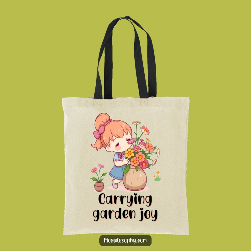 Funny Flower Arranger Tote Bag: Gardener's Helper, Perfect Gift