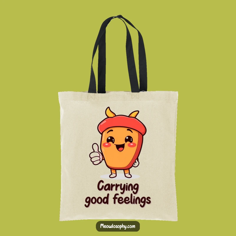Funny Kawaii Fajita Tote Bag: Cheesy Ingredient Accessory for Foodies