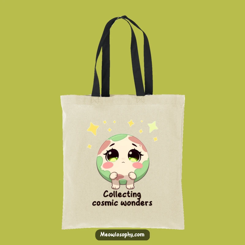 Funny Earth Starry Eyes Tote Bag - Whimsical & Hilarious Carry-All Gift