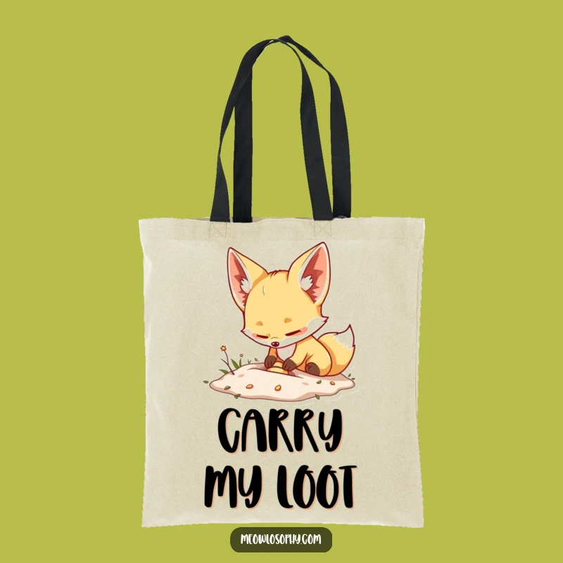 Funny Adorable Fennec Fox Tote Bag: Carry Your Treasures with Humorous Style