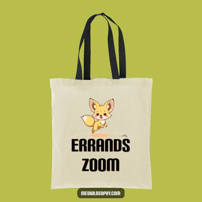 Funny Fennec Fox Zoomie Tote Bag: Adorable & Energetic Carry-All