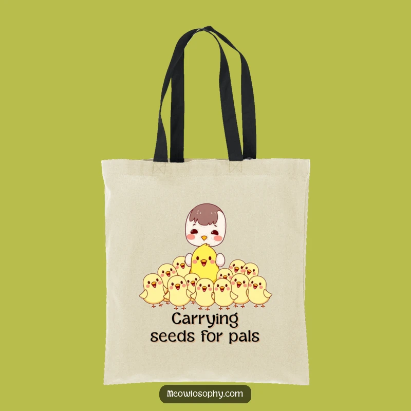 Funny Kawaii Bird Tote Bag: Spacious & Hilarious Bag for Bird Lovers