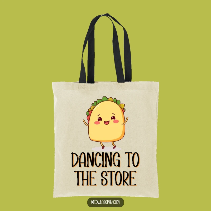 Funny Taco Dancer Tote Bag, Stylish Foodie Carry-All, Ideal Funny Gift