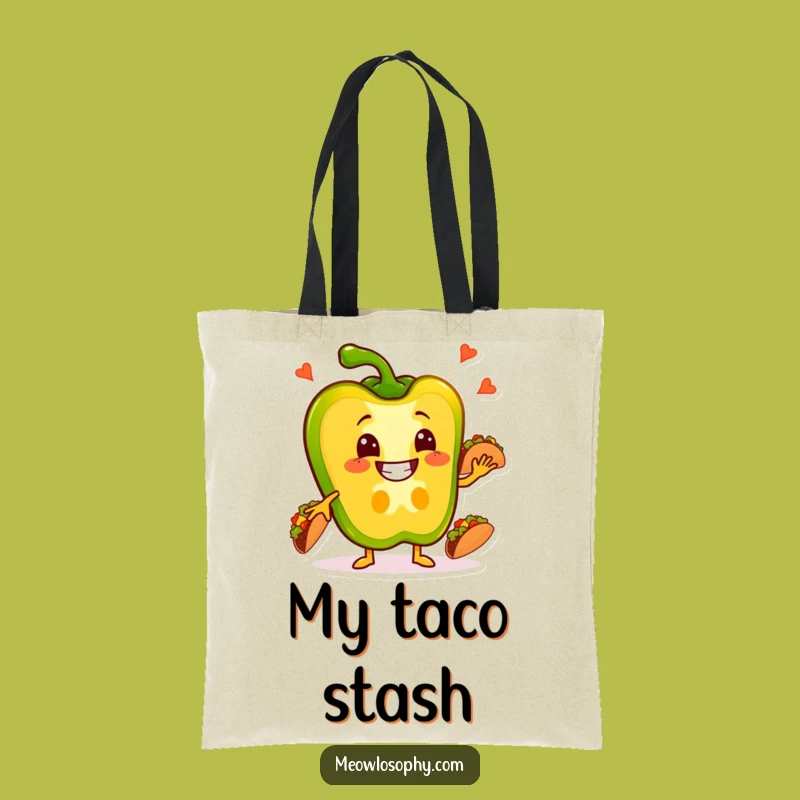 Funny Pepper Taco Bag - Chic Veggie Fiesta Tote, Ideal Humorous Shopping Gift